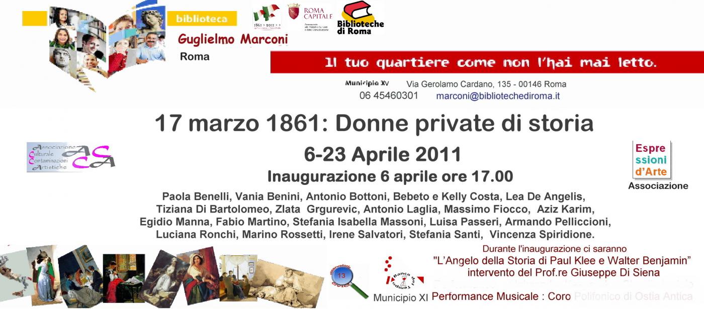 “ 17 Marzo 1861 : Donne Private di Storia”