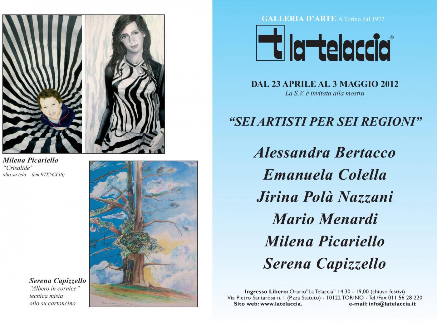 sei artisti per sei regioni