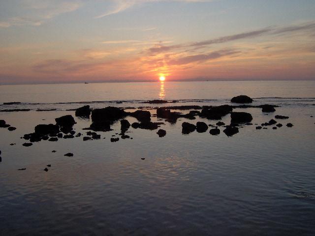 Tramonto sulla passeggiata di Livorno