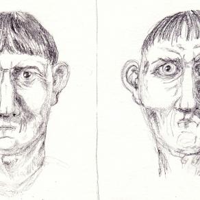 Trasformation of the glassmaker  master due to his obsession