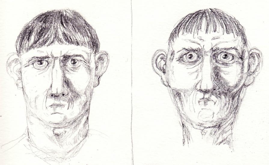 Trasformation of the glassmaker  master due to his obsession