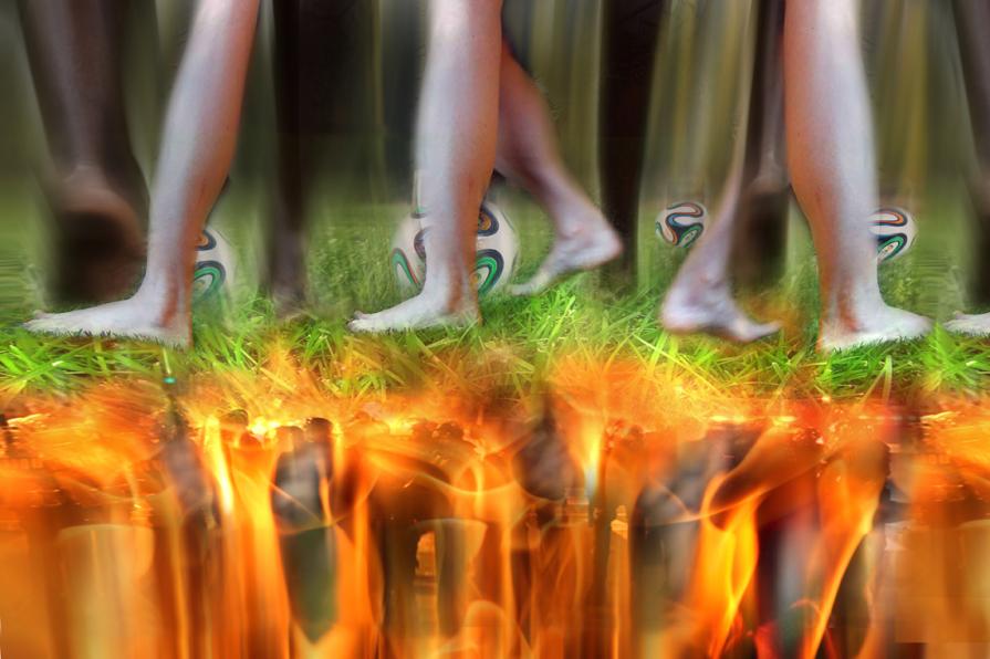 l'erba del vicino è sempre piu' verde,si gioca sul erba......