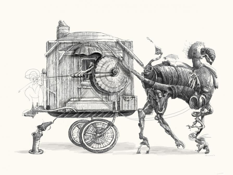 camel and cart