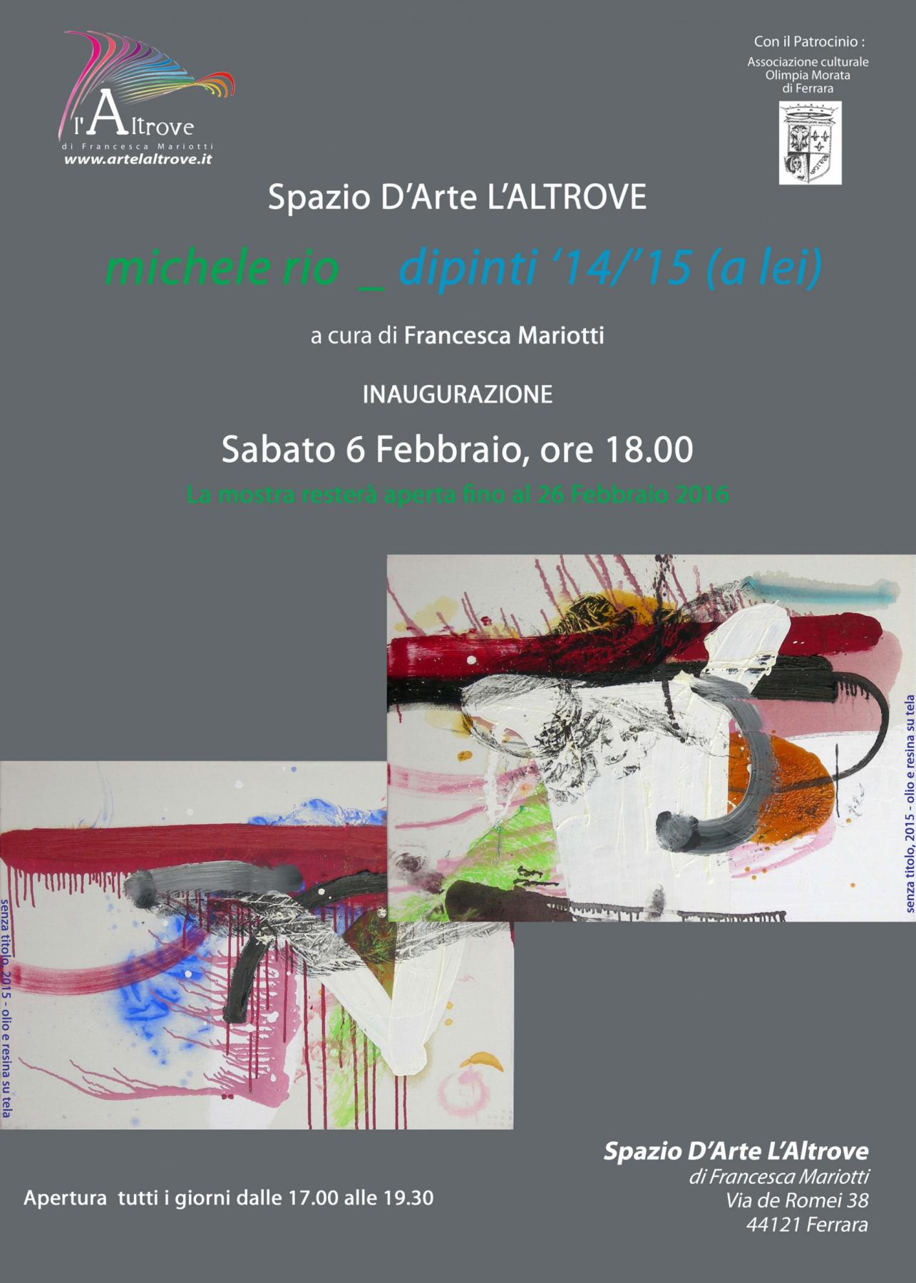 Michele rio_ paintings '14 / '15 (to her)