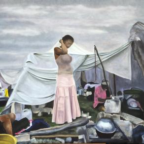 Una donna e la sua tenda