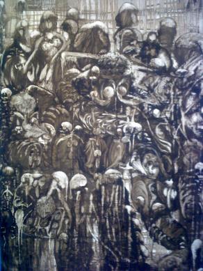 中国&738;年!402;术家王珑澔油画作&#