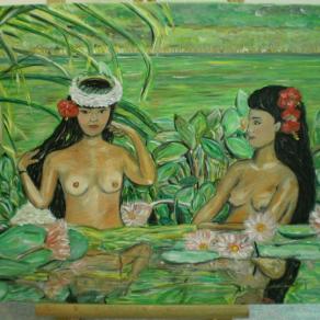 Vahinè che prendono il bagno