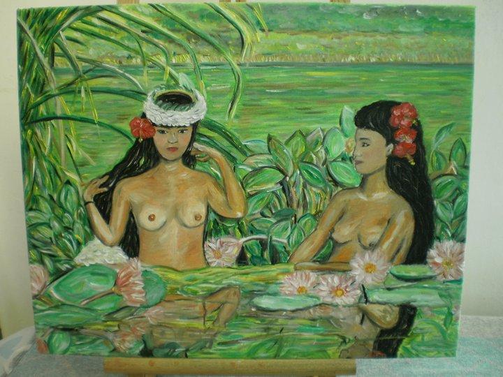 Vahinè che prendono il bagno