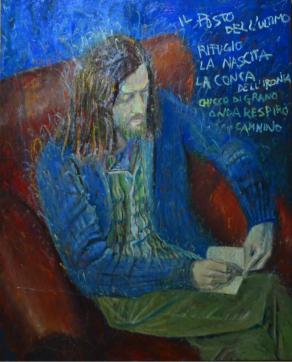 Ritratto del poeta greco Stelios Koukiasas 