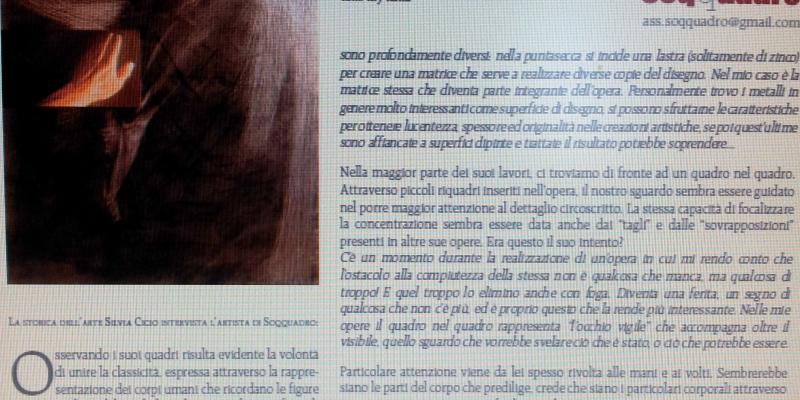 La storica dell'arte Silvia Cicio intervista l'artista di Soqquadro: Gianluca Coren