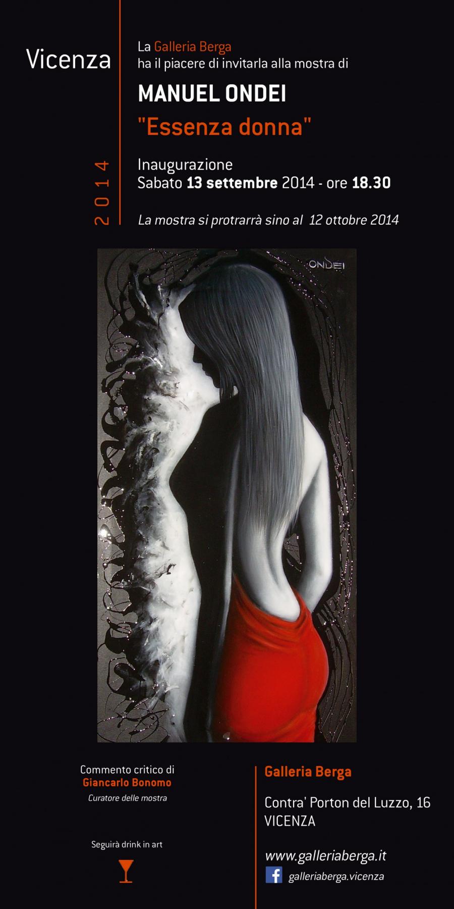 Mostra personale del pittore Manuel Ondei "Essenza Donna" in Galleria Berga, Vicenza