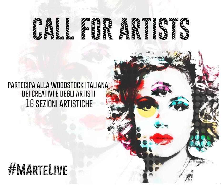 Call for Artists - MArteLive 2017 / Open call per giovani artisti emergenti in 16 discipline artistiche Call for Artists - MArteLive 2017 / Open call per giovani artisti emergenti in 16 discipline artistiche