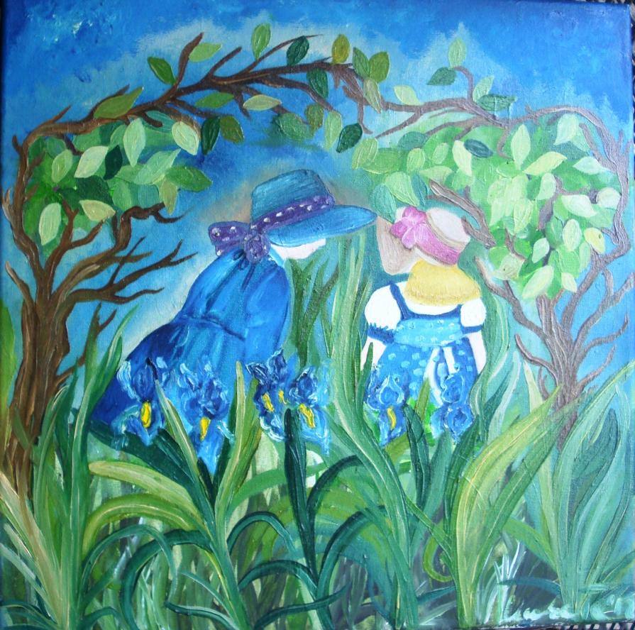 Umberta Ruffini - Lezione tra gli iris Umberta Ruffini - Lezione tra gli iris