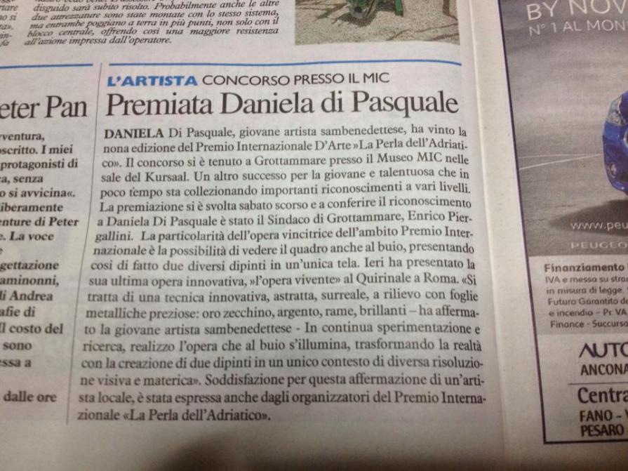 ARTICOLO DI GIORNALE USCITO SU" IL  RESTO DEL CARLINO"