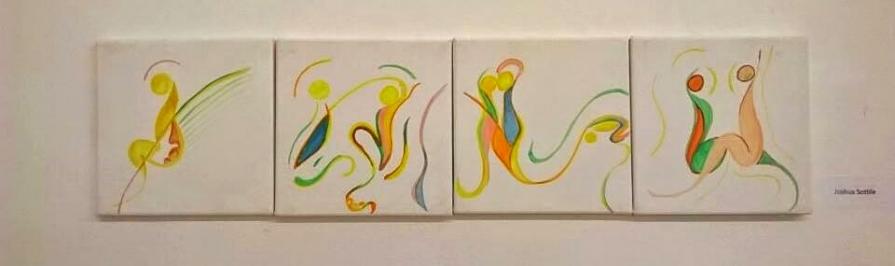 Serie 4 opere Postcard N.d.E art 