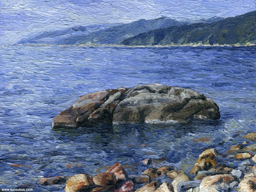 63.Outside Doxiariou Monastery