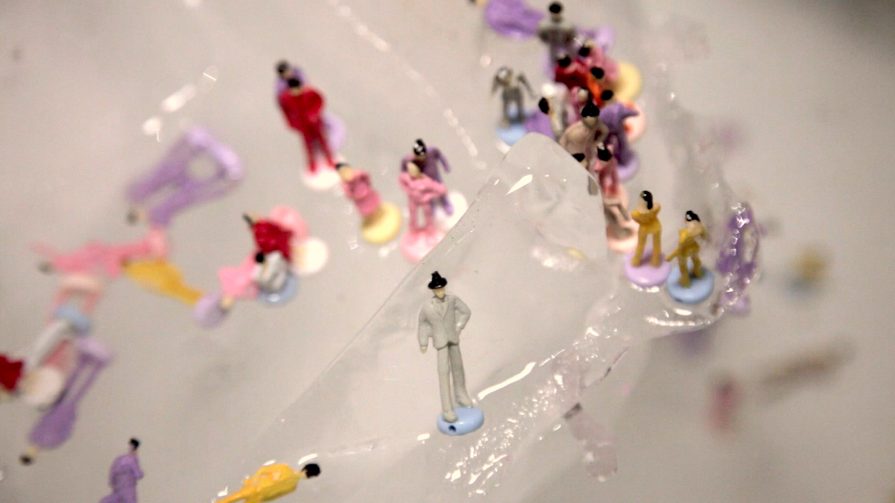 Not Waving micropeople on ice