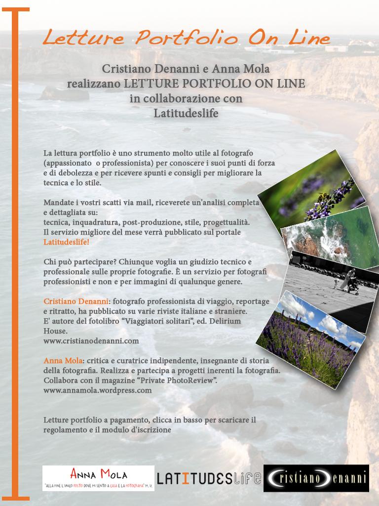 Letture portfolio on line in collaborazione con Latitudeslife