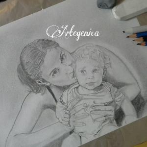 Ritratti su commissione, ritratti a matita, ritratti olio su tela, tecniche miste