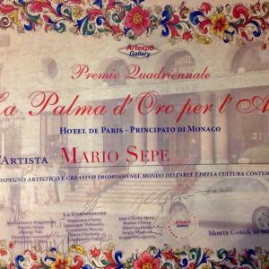 LA PALMA D’ORO PER L’ARTE