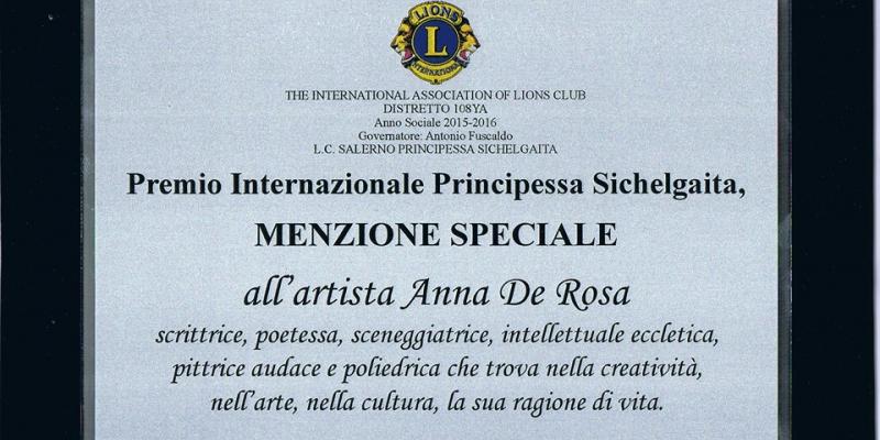 PREMIO LIONS PRINCIPESSA SICHELGAITA 2016