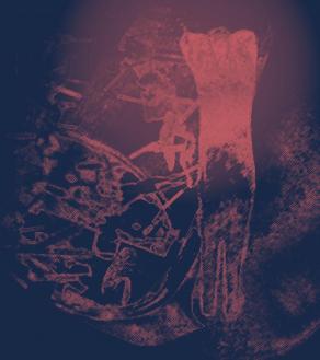 Needles bucket prints and I in blue