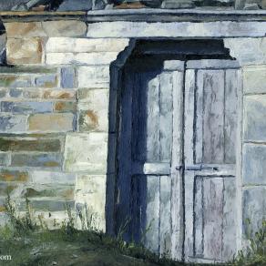 7. Door outside the Konstamonito Holy Monastery