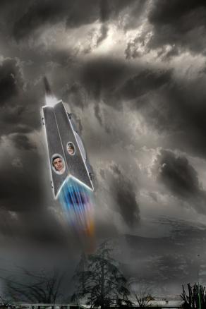 accompagno la scimmia,insieme nella valigia,in un dada viaggio.