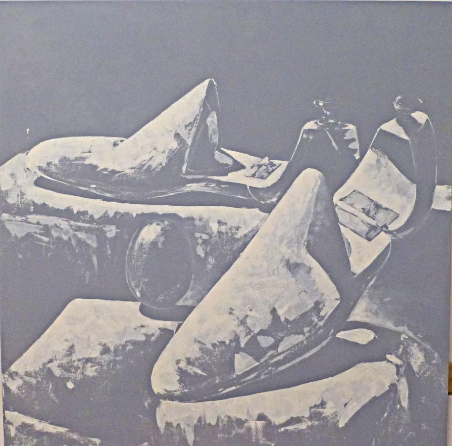 PASSO QUINTO: olio a spatola su tela 95x 95cm