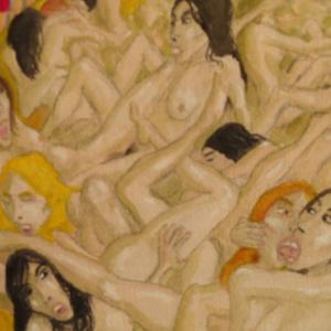 Brazil - Sangue e Arena - Bolgia di piccolette durante un incontro fra lottatrici nell'olio (particolare)