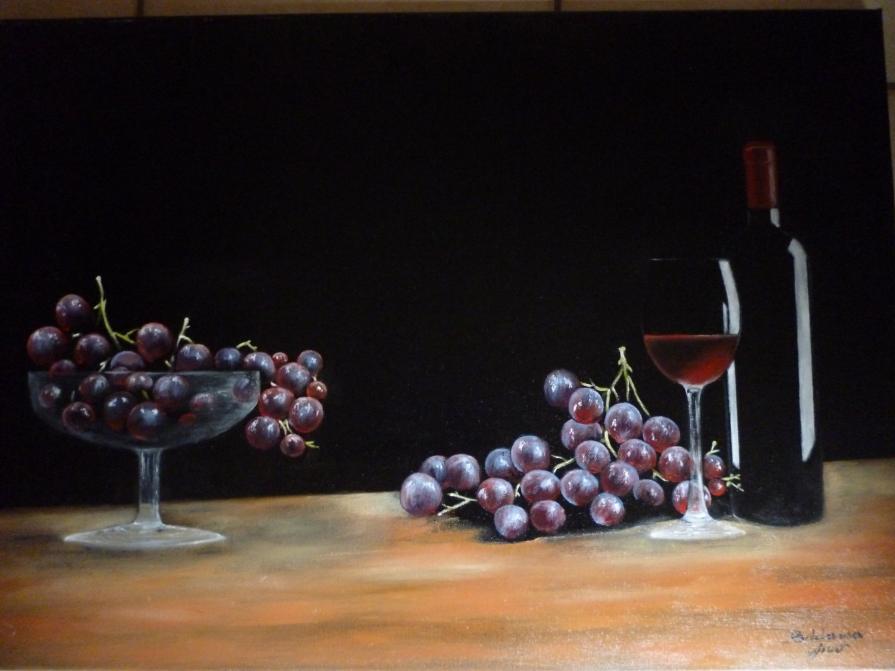 GRAPPOLO CON CALICE E BOTTIGLIA