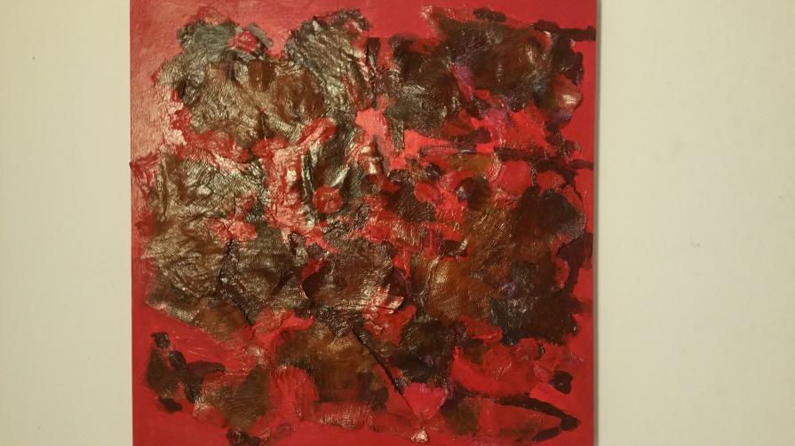 Natura morta astratta serie "Red Spectrum"