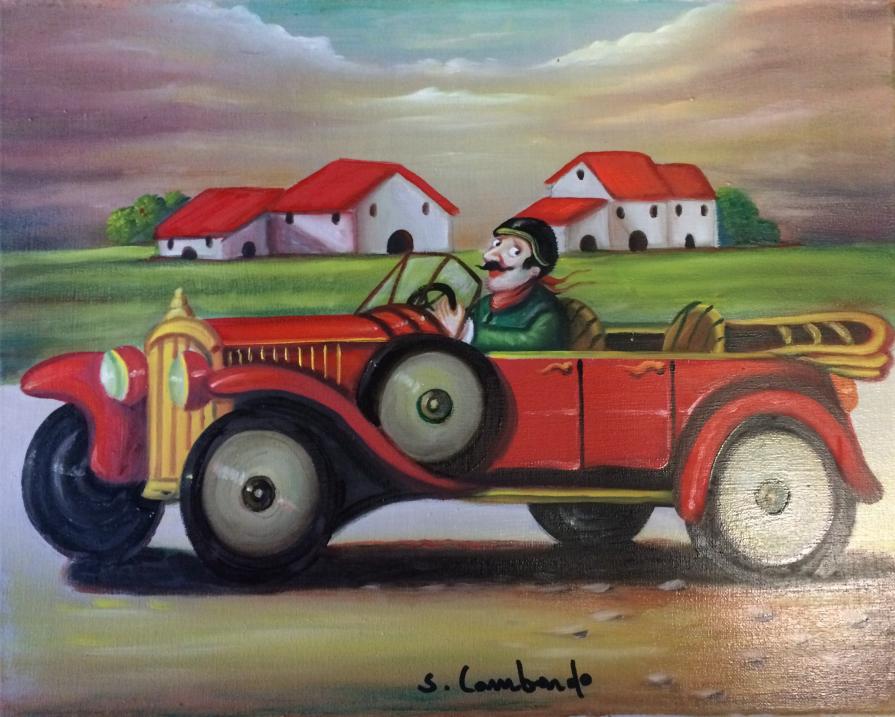 Salvo Lombardo - Gerlando - olio su tela - 50 x 40