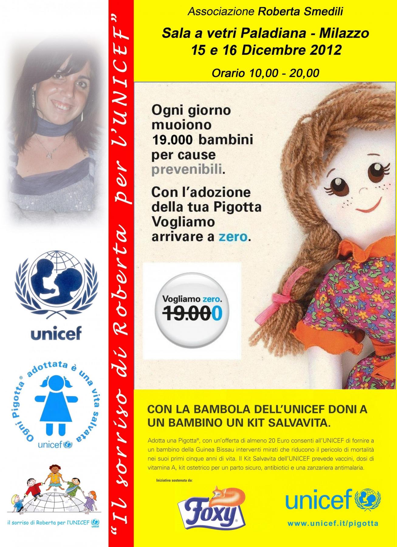 Il sorriso di Roberta per l’ UNICEF - Project Pigotta