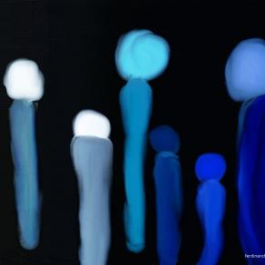 figure luminose nel buio