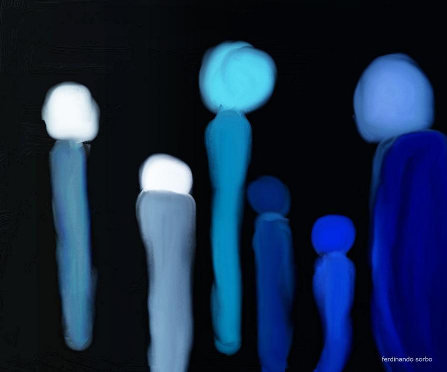 figure luminose nel buio