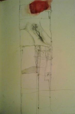 Totem n. 5 - Tecnica mista su carta 2015