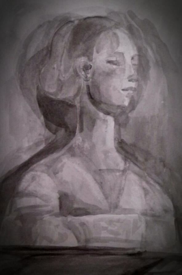 Bozzetto per busto di donna