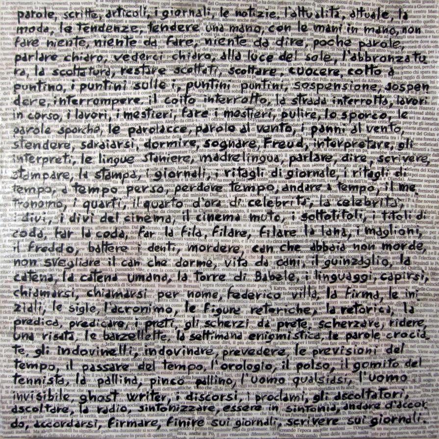 l'estetica delle parole su giornale