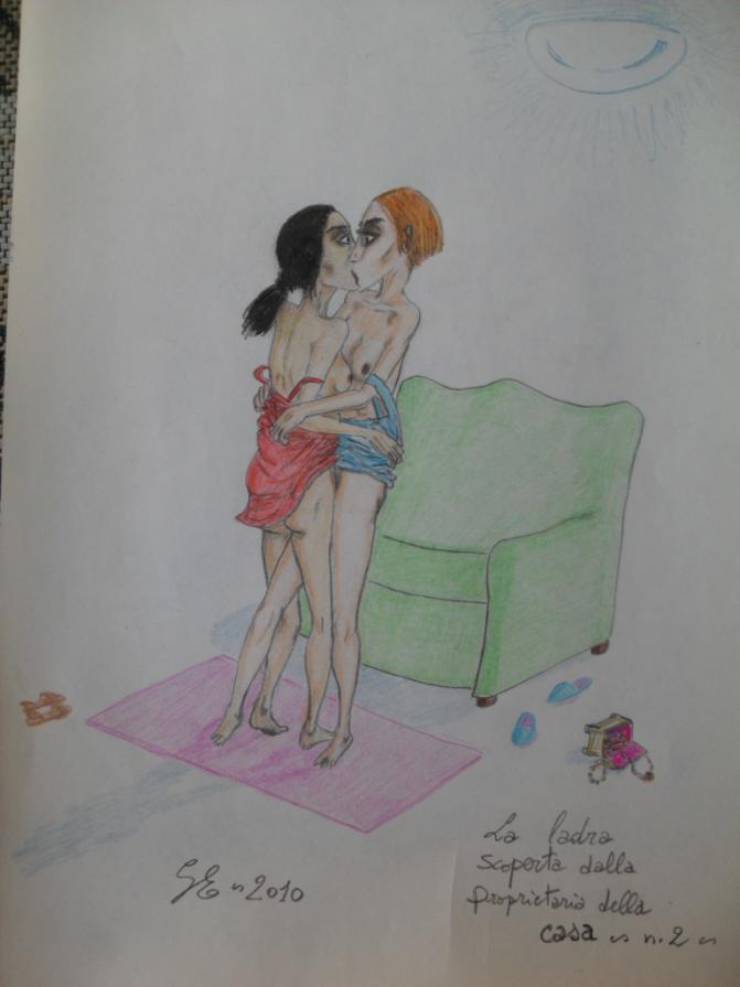 La ladra scoperta dalla proprietaria della casa, n.2