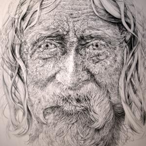 SORROW // PENCIL ON CANVAS // 140 X 200 CM // 2016