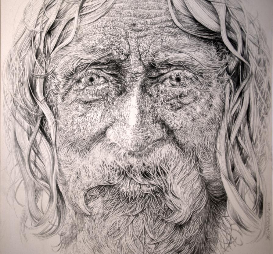 SORROW // PENCIL ON CANVAS // 140 X 200 CM // 2016