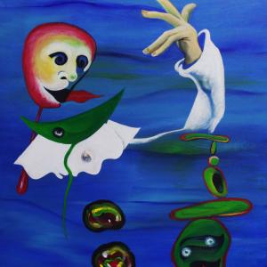 Through clown's eyes.