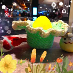 " Porta uova all'uncinetto "