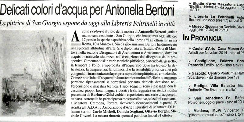 ANTONELLA BERTONI ALLA FELTRINELLI DI MANTOVA