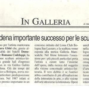 ESPOSIZIONE SCULTURE HOTEL LUX  a MODENA.