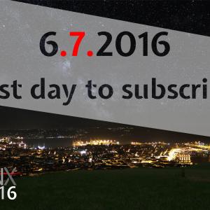 Last day! ENROLLMENT TO LYNX PRIZE 2016