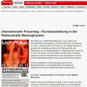 wo man - Social sculpture for the International Women's Day wo man - Social sculpture for the International Women's Day