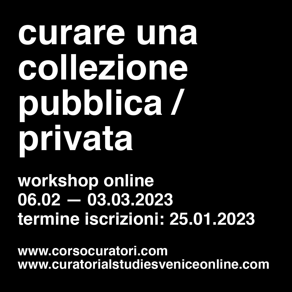Curare una collezione pubblica/privata - corso online