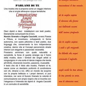 PARLAMI DI TE poesia&pittura si incontrano PARLAMI DI TE poesia&pittura si incontrano